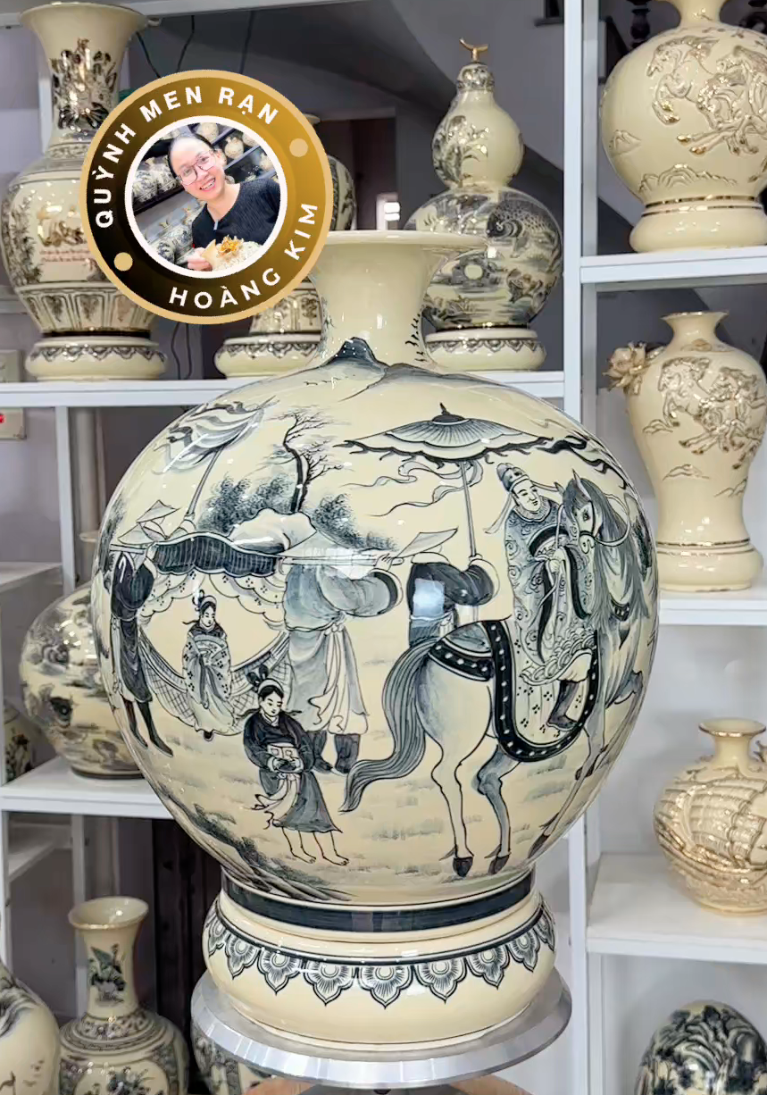 Hút lộc Vinh Quy Bái Tổ - Men rạn hoàng kim