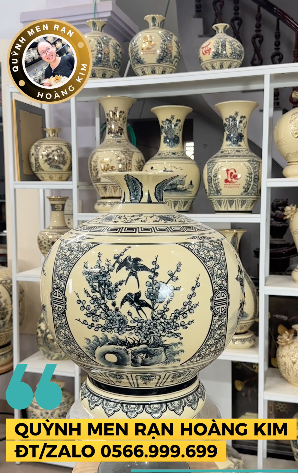 Hút lộc Tứ cảnh - Men rạn hoàng kim - Hình ảnh 3