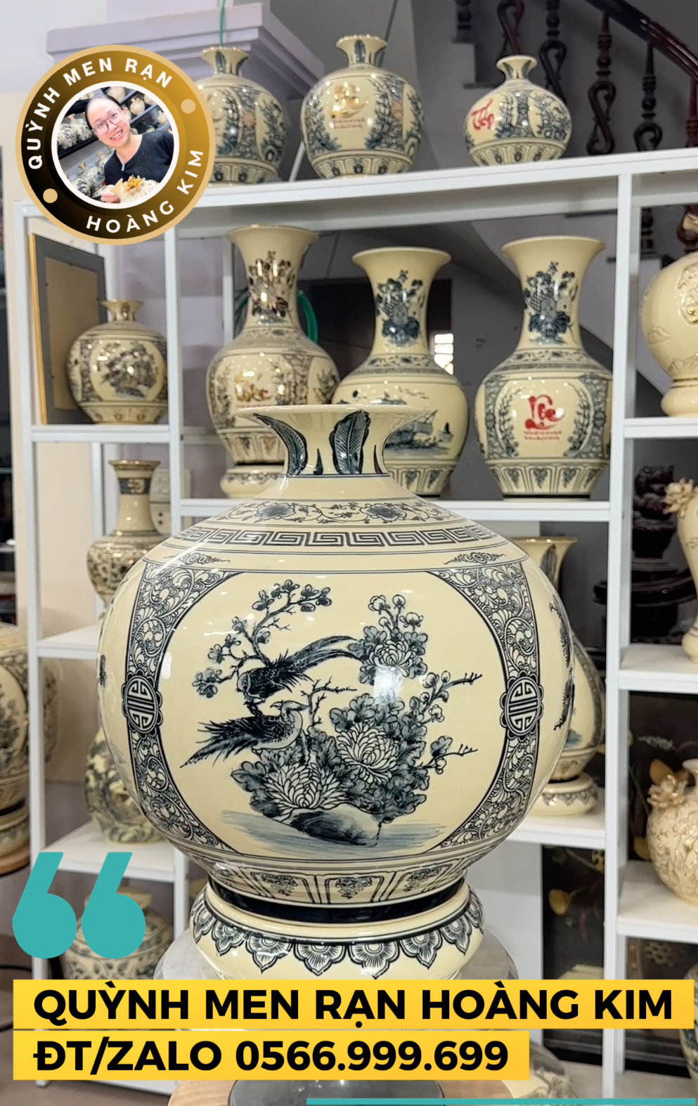 Hút lộc Tứ cảnh - Men rạn hoàng kim - Hình ảnh 4